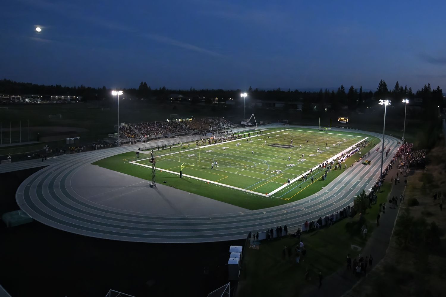 Summit Stadium at Night