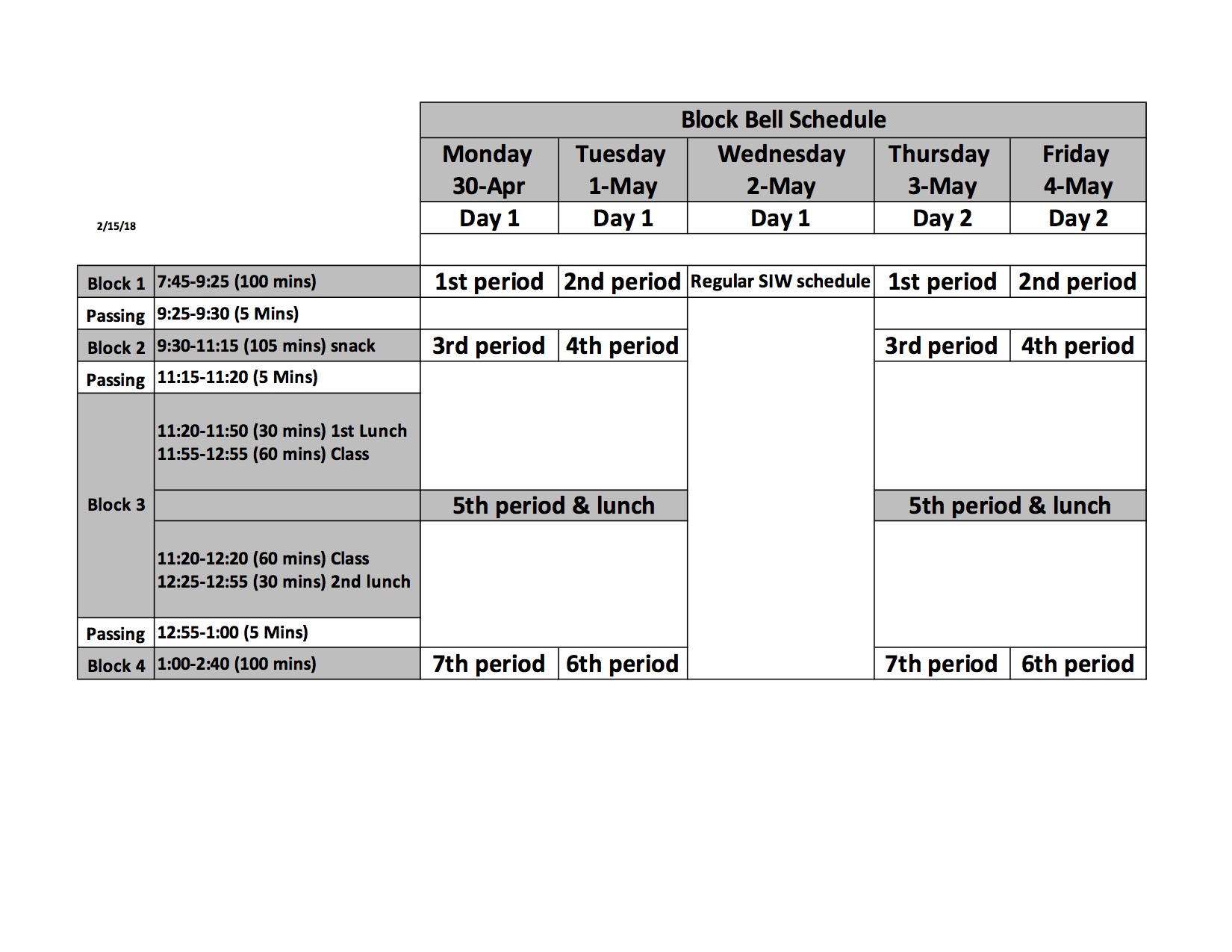 block schedule creator block schedule creator