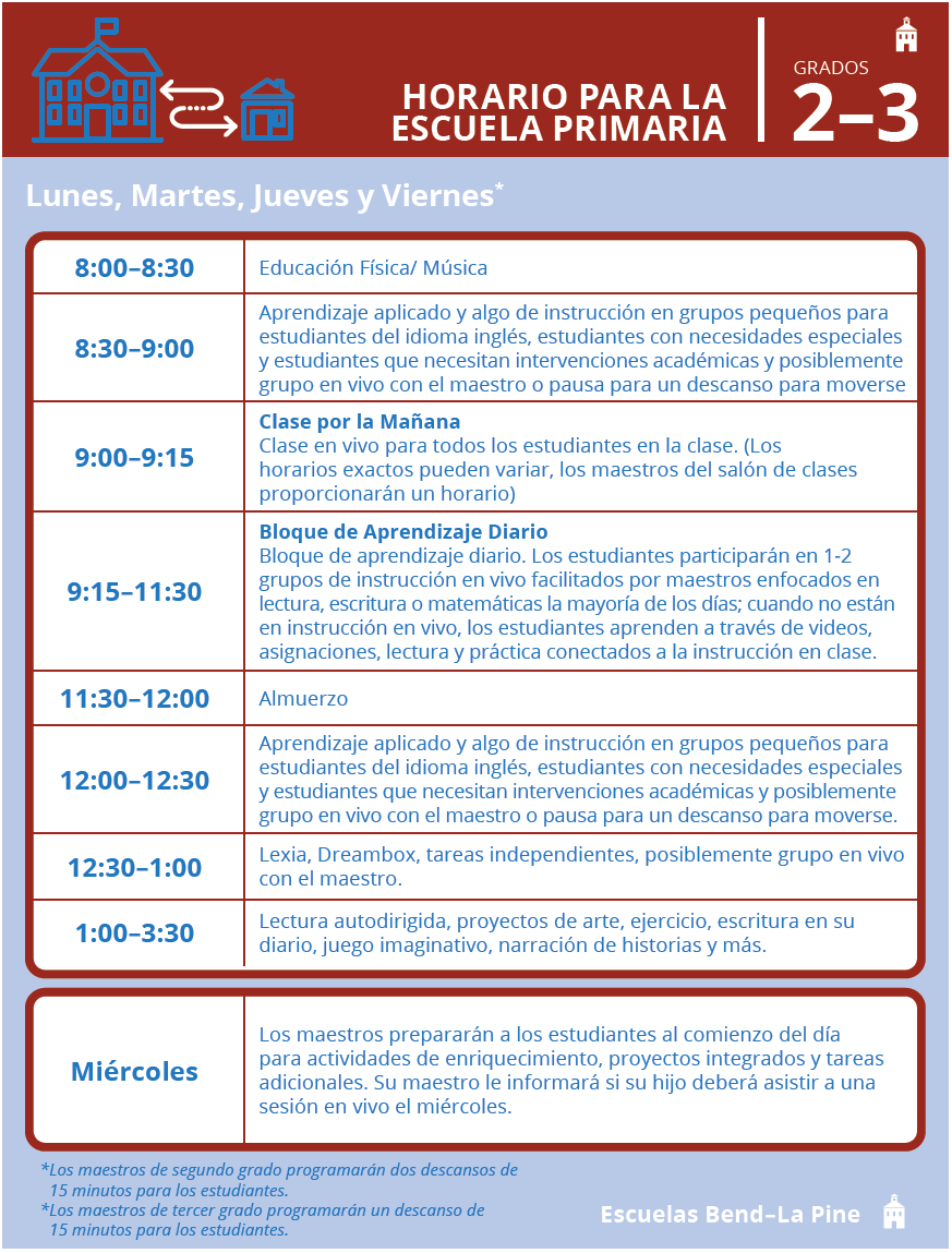 Horarios diarios 2-3