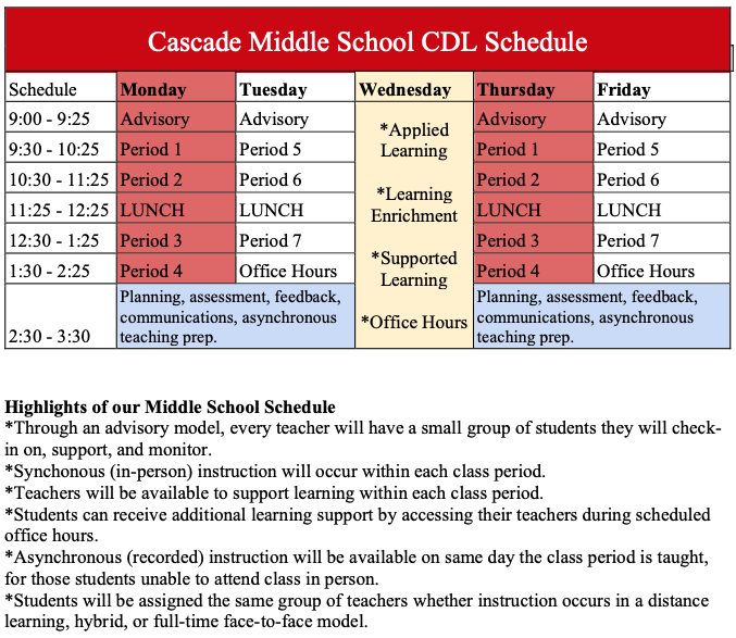 BendLa Pine Schools CDL Schedule