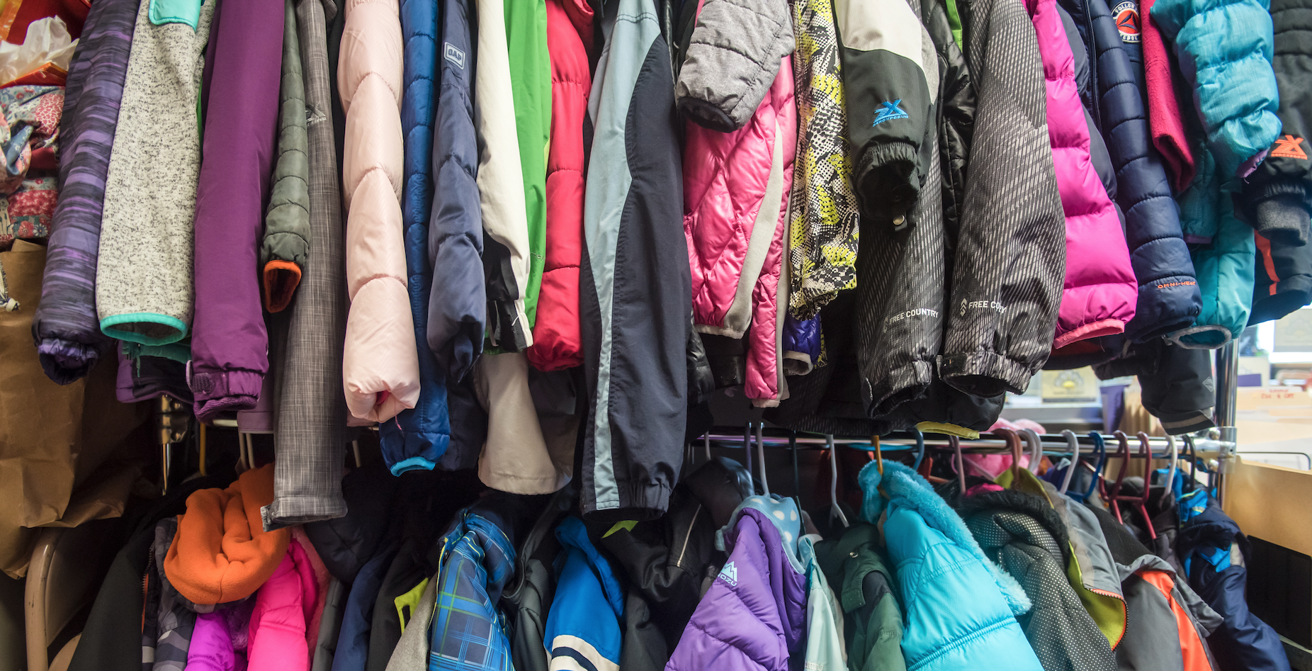 Children Coats in Closet