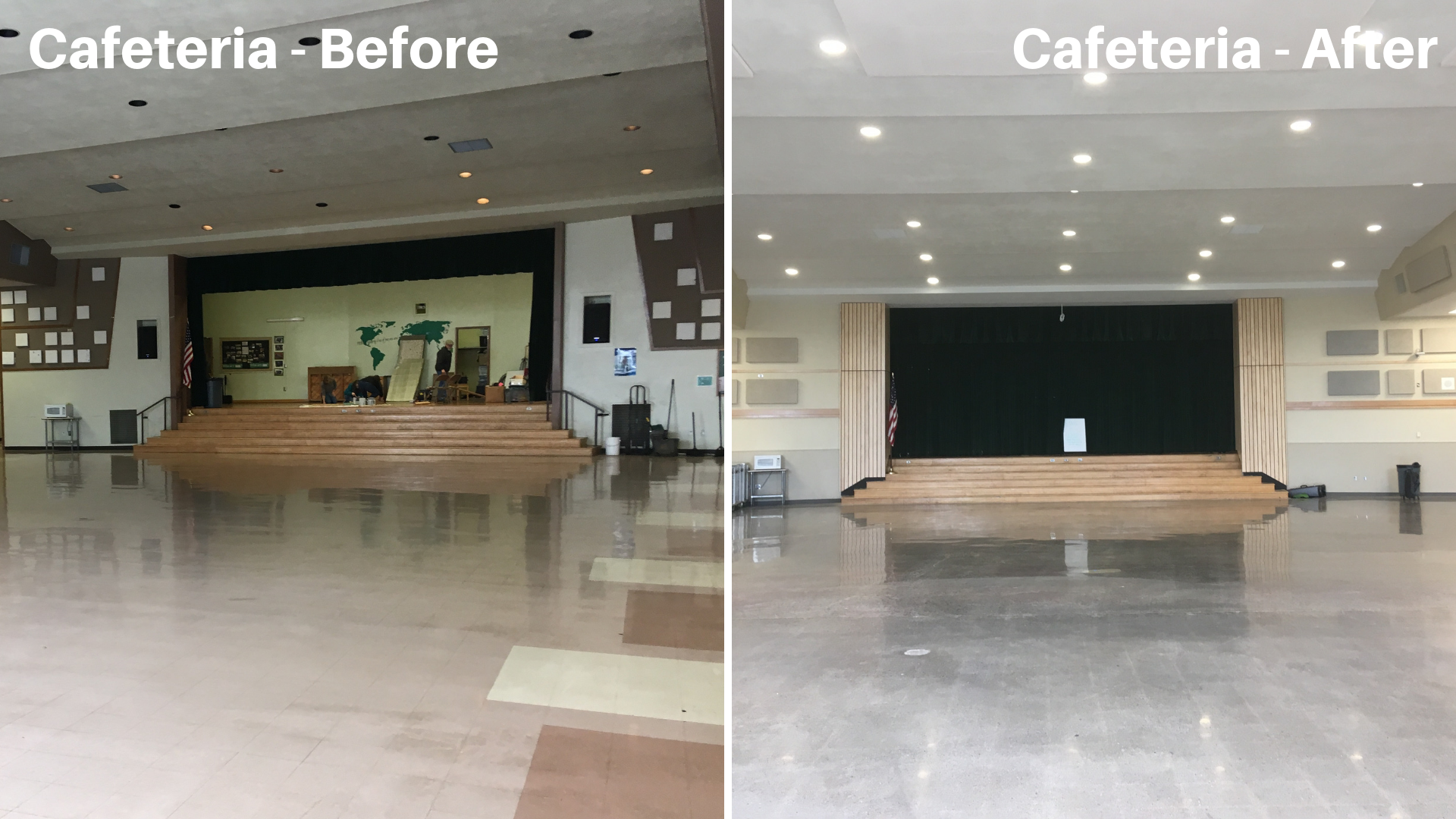Pilot Butte before and after stage