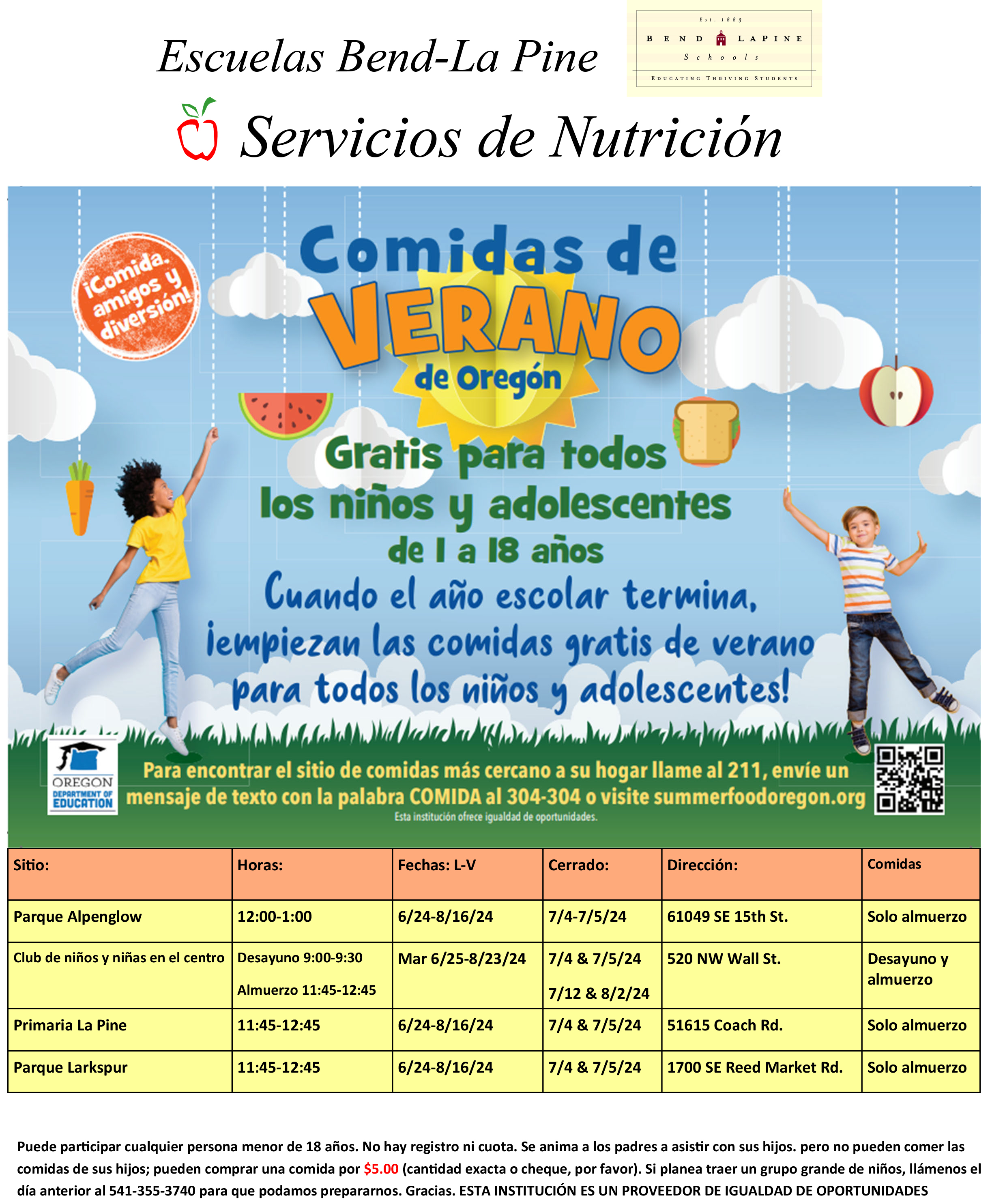 2024 Comidas de Verano