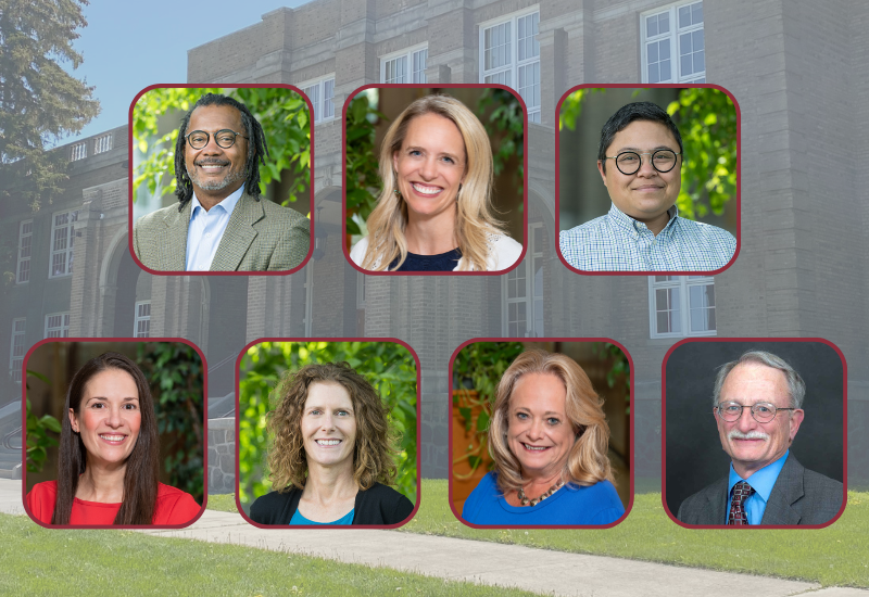 Composite image of seven School Board members