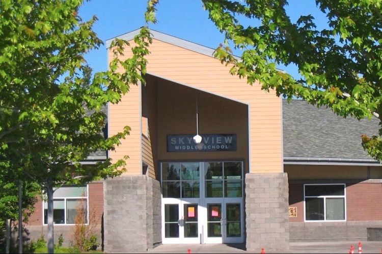 Front of Sky View Middle School